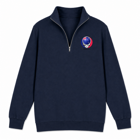 New Zealand FIFA World Cup - Premium Grateful Dead Quarter-Zip Pullover - Navy - 4
