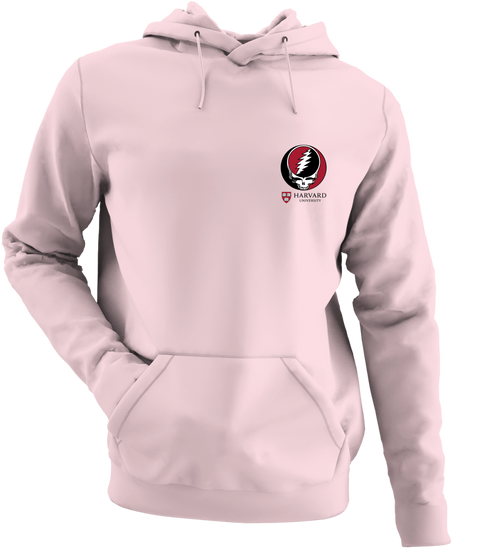 Harvard University - Premium Grateful Dead Left Chest Hoodie - Light Pink - 4