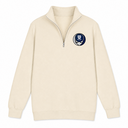 Butler University - Premium Grateful Dead Quarter-Zip Pullover - Sand - 2