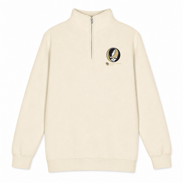 University of Colorado - Premium Grateful Dead Quarter-Zip Pullover - Sand - 1