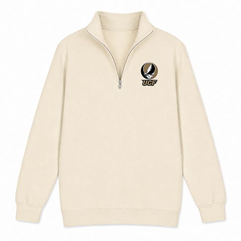University of Central Florida - Premium Grateful Dead Quarter-Zip Pullover - Sand - 2