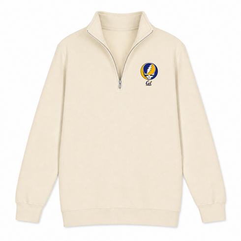 Cal - Premium Grateful Dead Quarter-Zip Pullover - Sand - 2