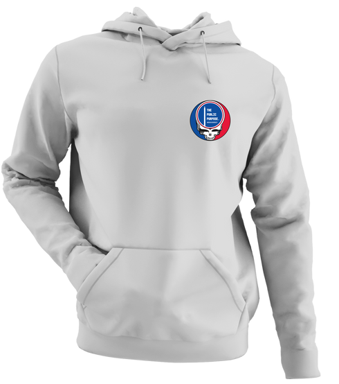 American University - Premium Grateful Dead Left Chest Hoodie - Sport Grey