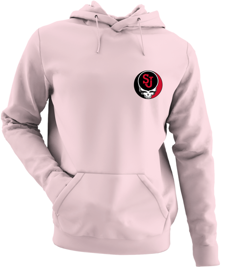 St John's University - Premium Grateful Dead Left Chest Hoodie - Light Pink