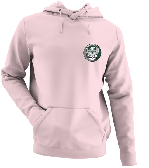New York Football - Premium Grateful Dead Left Chest Hoodie - Light Pink - 4