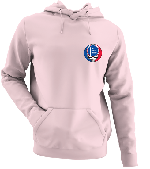 American University - Premium Grateful Dead Left Chest Hoodie - Light Pink