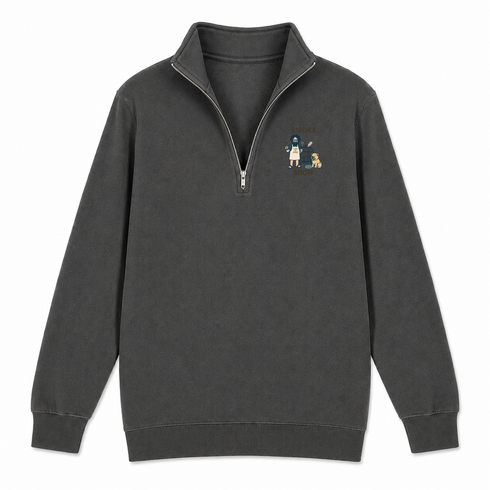 Smoke Show - Life is dead.® - Premium Grateful Dead Quarter-Zip Pullover - Charcoal - 6
