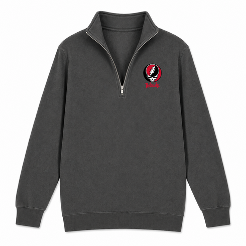 University of Nebraska - Premium Grateful Dead Quarter-Zip Pullover - Charcoal - 6