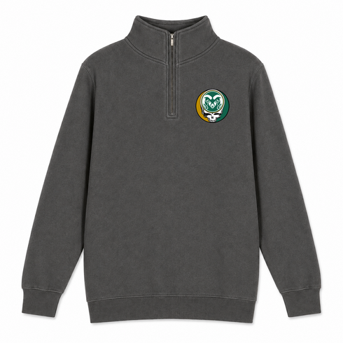 Colorado State University - Premium Grateful Dead Quarter-Zip Pullover - Charcoal - 5