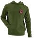University of Wisconsin - Premium Grateful Dead Left Chest Hoodie - Military Green