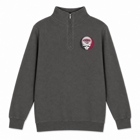University of Wisconsin - Premium Grateful Dead Quarter-Zip Pullover - Charcoal - 5