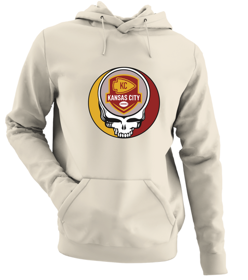 Kansas City Football - Premium Grateful Dead Hoodie - Sand - 3