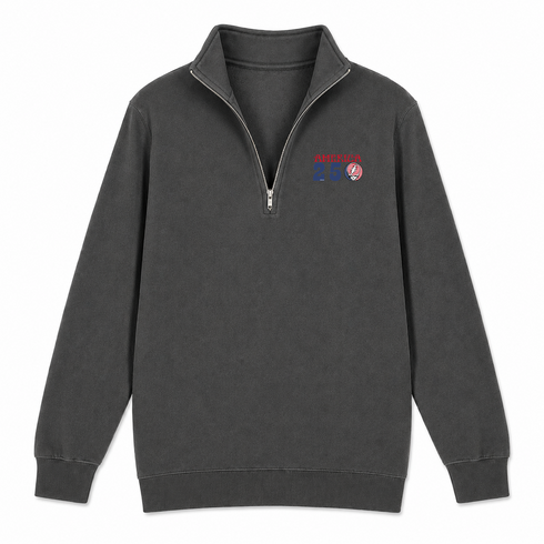 America 250 - Premium Grateful Dead Quarter-Zip Pullover - Charcoal - 6