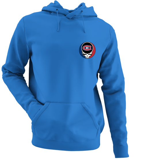 Montreal Canadiens - Premium Grateful Dead Left Chest Hoodie - Royal