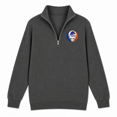 Boise State University - Premium Grateful Dead Quarter-Zip Pullover - Charcoal - 6