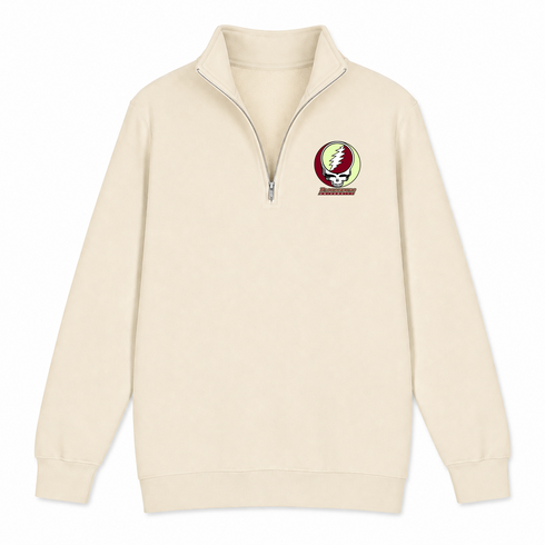 Bloomsburg University - Premium Grateful Dead Quarter-Zip Pullover - Sand - 2
