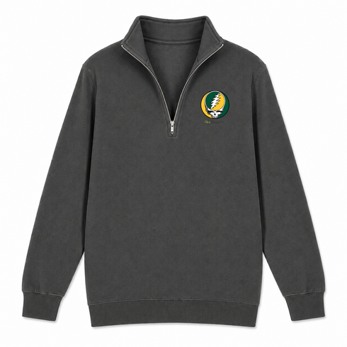 George Mason University - Premium Grateful Dead Quarter-Zip Pullover - Charcoal - 6