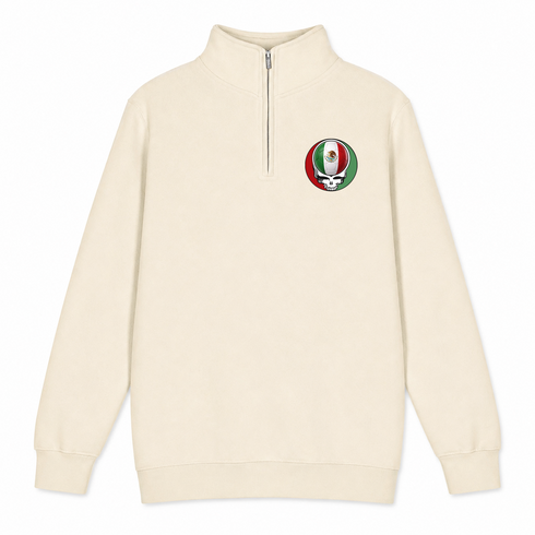 Mexico FIFA World Cup - Premium Grateful Dead Quarter-Zip Pullover - Sand - 1