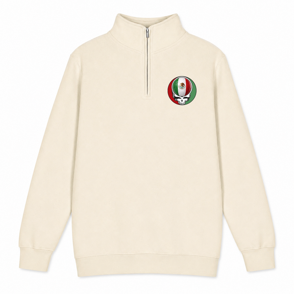 Mexico FIFA World Cup - Premium Grateful Dead Quarter-Zip Pullover - Sand - 1