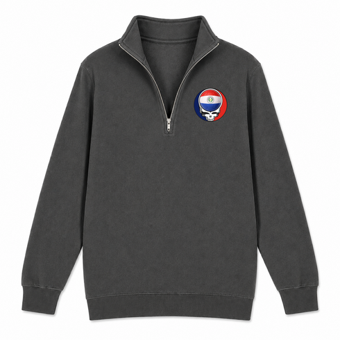 Paraguay FIFA World Cup - Premium Grateful Dead Quarter-Zip Pullover - Charcoal - 6