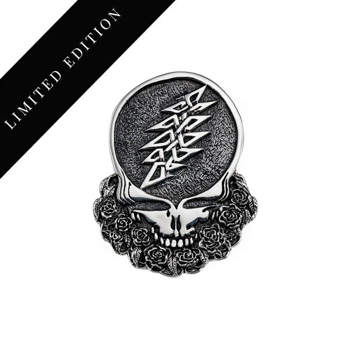 Grateful Dead - Limited Edition - Cornell '77 - Steal Your Face Sterling Silver Belt Buckle - StealieShop