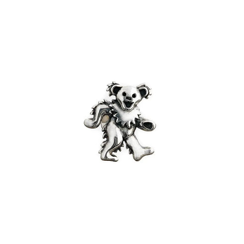 Grateful Dead - Dancing Bear Sterling Silver Pin - StealieShop