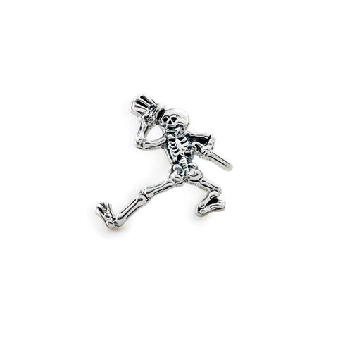 Grateful Dead - Dancing Skeletons Sterling Silver Pin - StealieShop