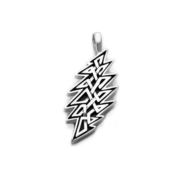 Grateful Dead - 13-Point Lightning Bolt Celtic Knot Sterling Silver Charm Pendant - StealieShop