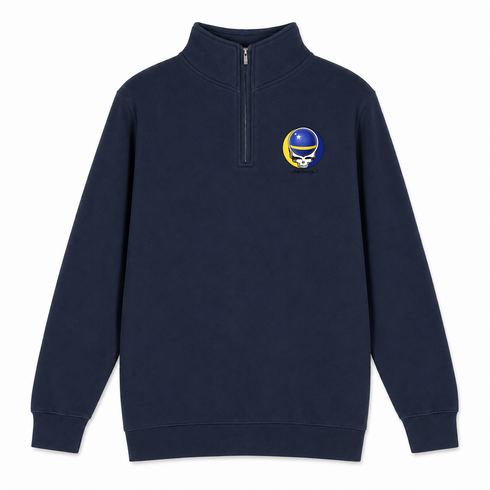 Curacao FIFA World Cup - Premium Grateful Dead Quarter-Zip Pullover - Navy - 3