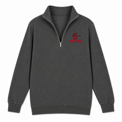 Hartford Lax Bear - Premium Grateful Dead Quarter-Zip Pullover - Charcoal - 6
