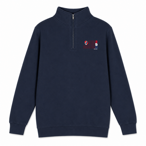 America 250 USA Life is dead. Flag - Premium Grateful Dead Quarter-Zip Pullover - Navy - 4