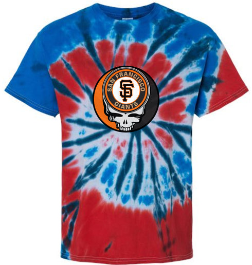 San Francisco Giants Stealie Tie-Dye Grateful Dead T-Shirt