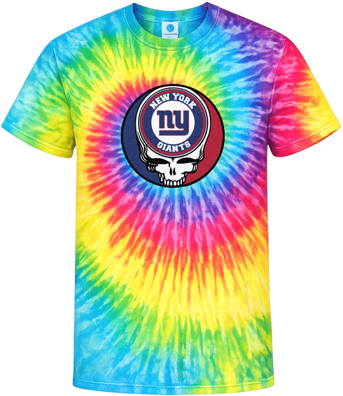 New York Giants Logo Stealie Tie-Dye Grateful Dead T-Shirt