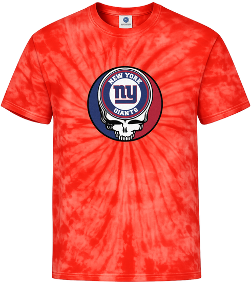 New York Giants Logo Stealie Tie-Dye Grateful Dead T-Shirt
