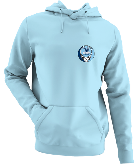 Mary Washington University - Premium Grateful Dead Left Chest Hoodie - Light Blue - 1