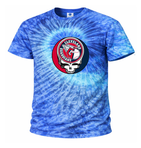 Cleveland Guardians Stealie Tie-Dye Grateful Dead T-Shirt