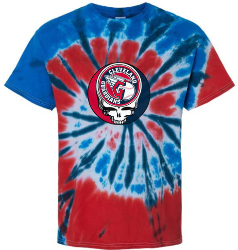 Cleveland Guardians Stealie Tie-Dye Grateful Dead T-Shirt