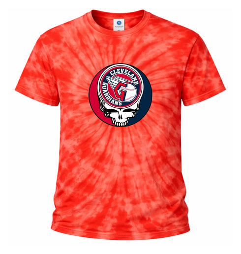 Cleveland Guardians Stealie Tie-Dye Grateful Dead T-Shirt