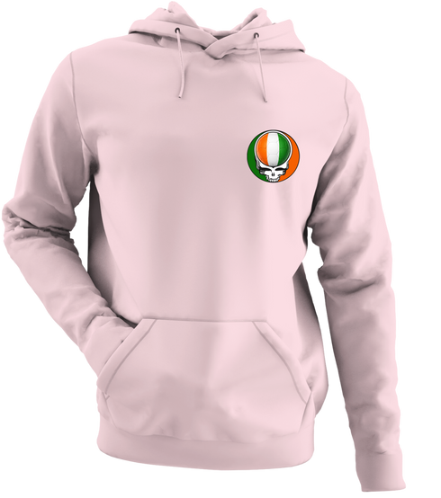 Côte d’Ivoire FIFA World Cup - Premium Grateful Dead Left Chest Hoodie - Light Pink