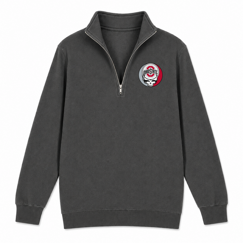 Ohio State University - Premium Grateful Dead Quarter-Zip Pullover - Charcoal - 6
