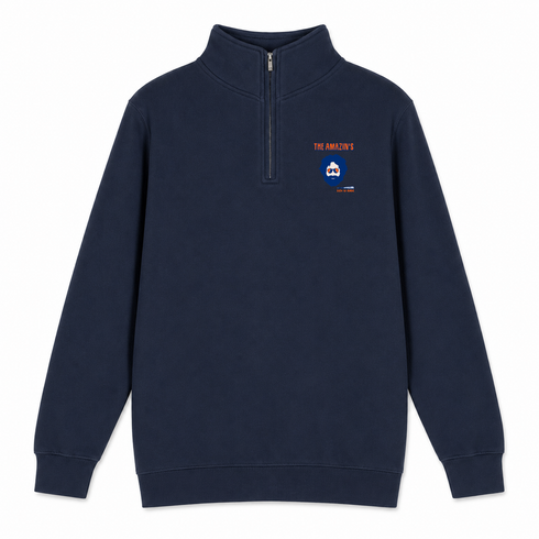 Mets Jerry - Life is dead.® - Premium Grateful Dead Quarter-Zip Pullover - Navy - 3