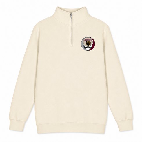 University of Montana - Premium Grateful Dead Quarter-Zip Pullover - Sand - 1