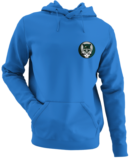 Philadelphia Football - Premium Grateful Dead Left Chest Hoodie - Heather Royal - 5