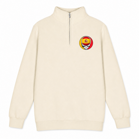 Spain FIFA World Cup - Premium Grateful Dead Quarter-Zip Pullover - Sand - 1