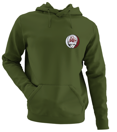 Mississippi State University - Premium Grateful Dead Left Chest Hoodie - Military Green