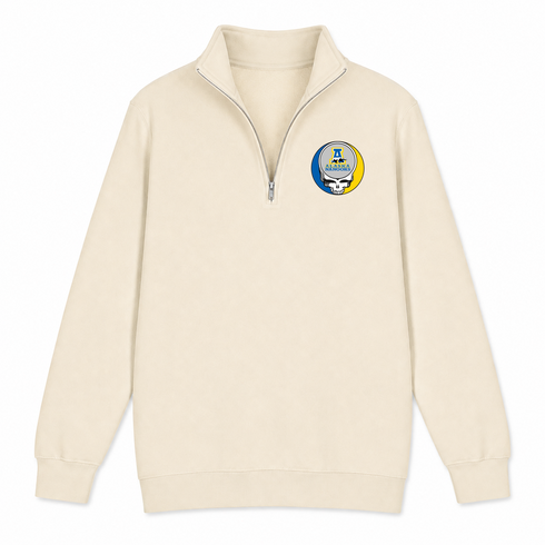 University of Alaska - Premium Grateful Dead Quarter-Zip Pullover - Sand - 2