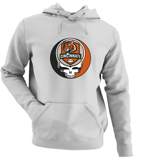 Cincinnati Football - Premium Grateful Dead Hoodie - Sport Grey - 9