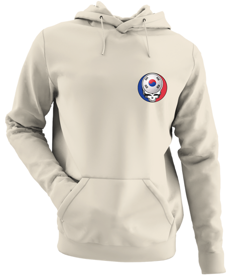 South Korea FIFA World Cup - Premium Grateful Dead Left Chest Hoodie - Sand - 3