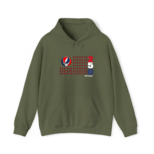 America 250 Life is dead. Stealie Hoodie