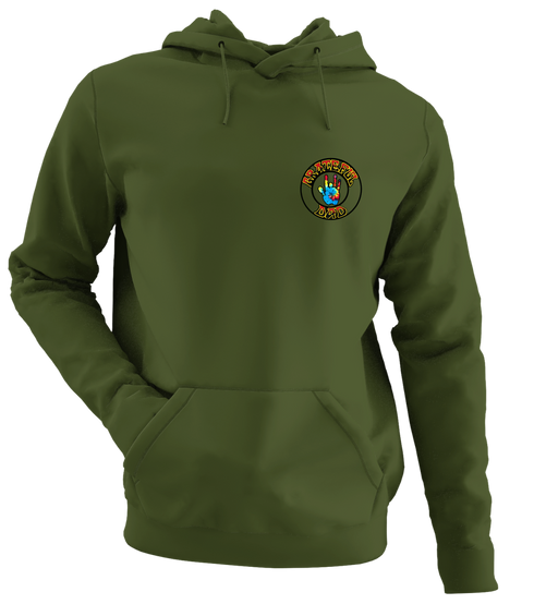 Grateful Dad Hand - Life is dead.® - Premium Grateful Dead Left Chest Hoodie - Military Green